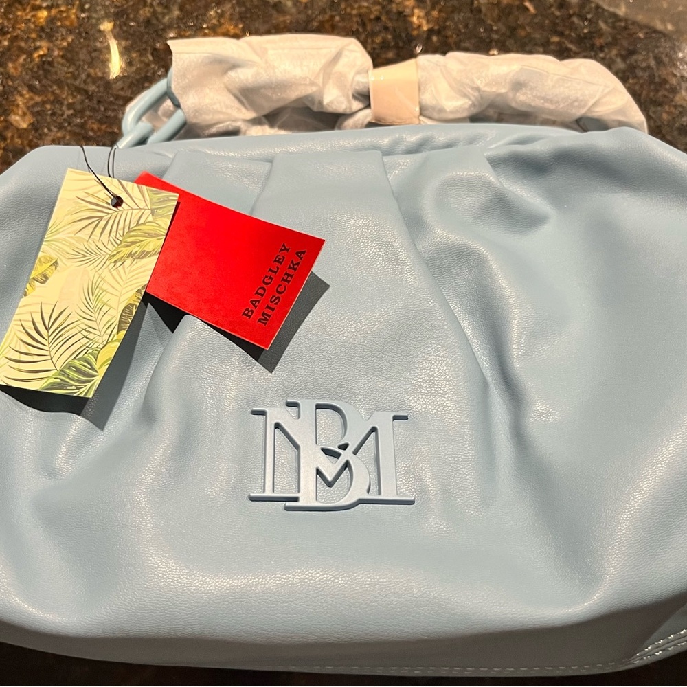 Bagley Mischka Light Blue Vegan Leather Handbag